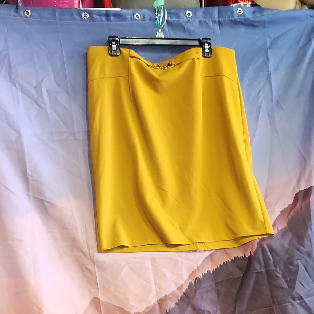 NYC Mustard Pencil Skirt
